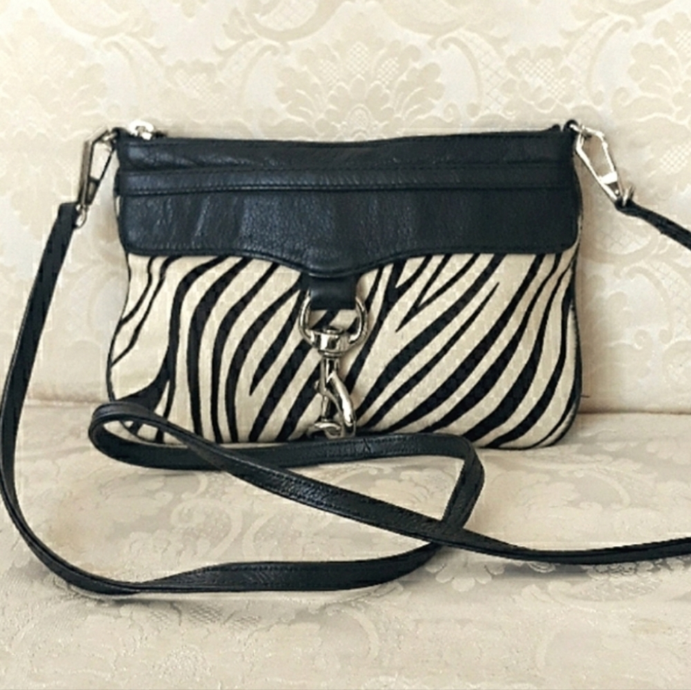 Rebecca minkoff small zebra print crossbody bag - Picture 2 of 8